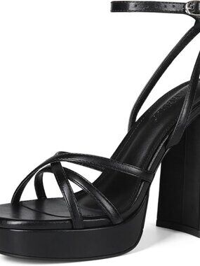 NIB Platform Block Heels | Strappy Lace Up Prom Wedding Sandals
